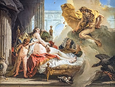 Giambattista Tiepolo, Danaé et Jupiter (1736), Stockholm, Universitet Konsthistoriska Institutionen.