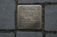 Stolperstein für Friedrich Adler vor der Hochschule für Bildende Künste Hamburg