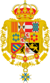 Escudo de Alifonso XII d'Espanya