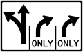 R3-H8cp Lane Use Control Sign (LT-R-R)