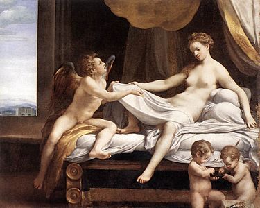 Correggio, Danaé (1531–1532), Rome, galerie Borghèse.