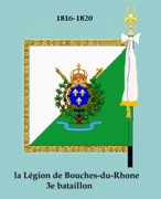 Drapeau 3e bataillon de la légion des Bouches-du-Rhône (revers)