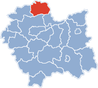 Lage des Powiat in Kleinpolen