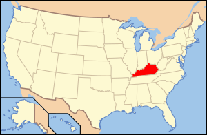 Map of the United States with Kenetāki highlighted