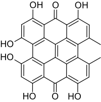 Structural formula of hypericin