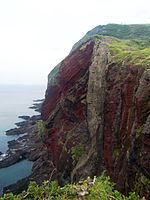 知夫赤壁／日本、島根県。