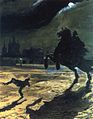 Alexandre Benois, Ilustrare la poemul lui Alexander Pushkin The Bronze Horseman (1904)