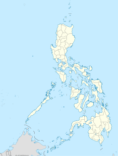 Mapa konturowa Filipin, na dole nieco na prawo znajduje się punkt z opisem „Zamboanga”