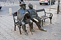 Le statue di Petko e Penčo Slavejkovi in piazza Slavjkov.