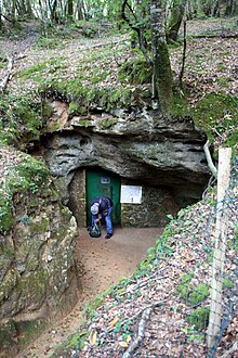 L'entrée de la grotte.