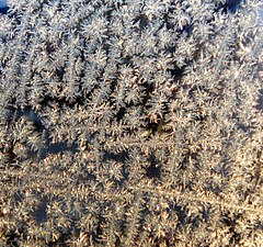 Frost på fönster.