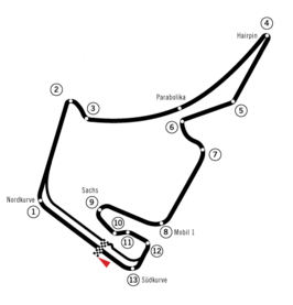 De huidige Hockenheimring