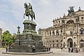 Reiterstatue auf dem Dresdner Theaterplatz