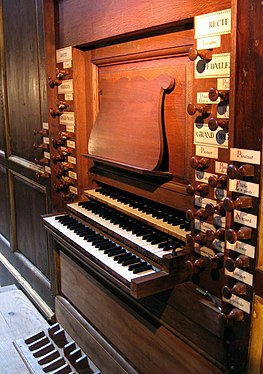 Les claviers de l'orgue.