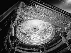 Plafond de l'opéra Garnier par Jules-Eugène Lenepveu avant la mise en place du plafond amovible de Marc Chagall