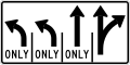 R3-H8dg Lane Use Control Sign (L-L-T-TR)