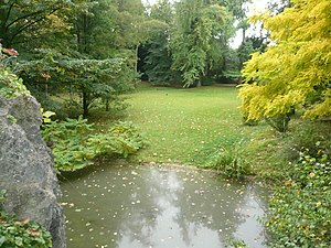 Jardin anglais vu du rocher.