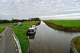 Kruising van de Zuidhoekstervaart (naar beneden) met de Blikvaart (naar boven) en de Zuidervaart (naar rechts)