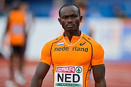 Solomon Bockarie tijdens het EK 2016 in Amsterdam