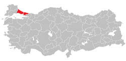 Location of استنبول علاقہ Istanbul Region