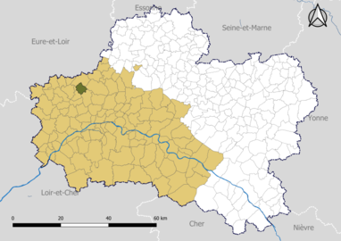 Huêtre dans l'arrondissement d'Orléans en 2020.