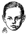 Paterne Berrichon : Arthur � 12 ans. Dessin paru dans La Revue blanche en 1897.