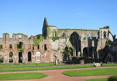 Vue des ruines de l'abbaye.