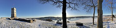 Slottsfjellet i T�nsberg med utsyn over Byfjorden i februar 2016