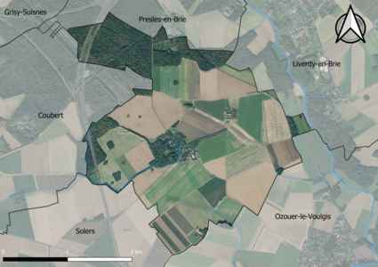 Carte orhophotogrammétrique de la commune.