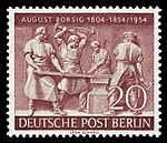 Briefmarke 1954, zum 100. Todestag Borsigs