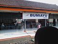 Papan nama utama Stasiun Bumiayu