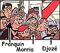 avou Franquin et Morris, dins ene p�dje do "C�sar" dessin�ye pa Tillieux