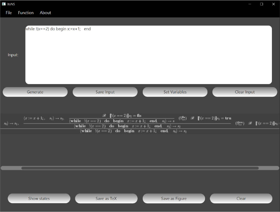 Figure 2 Application after output generation