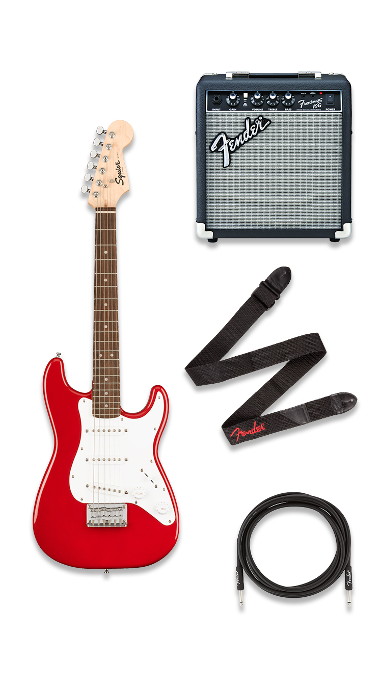 Squier Mini Stratocaster Bundle, Red