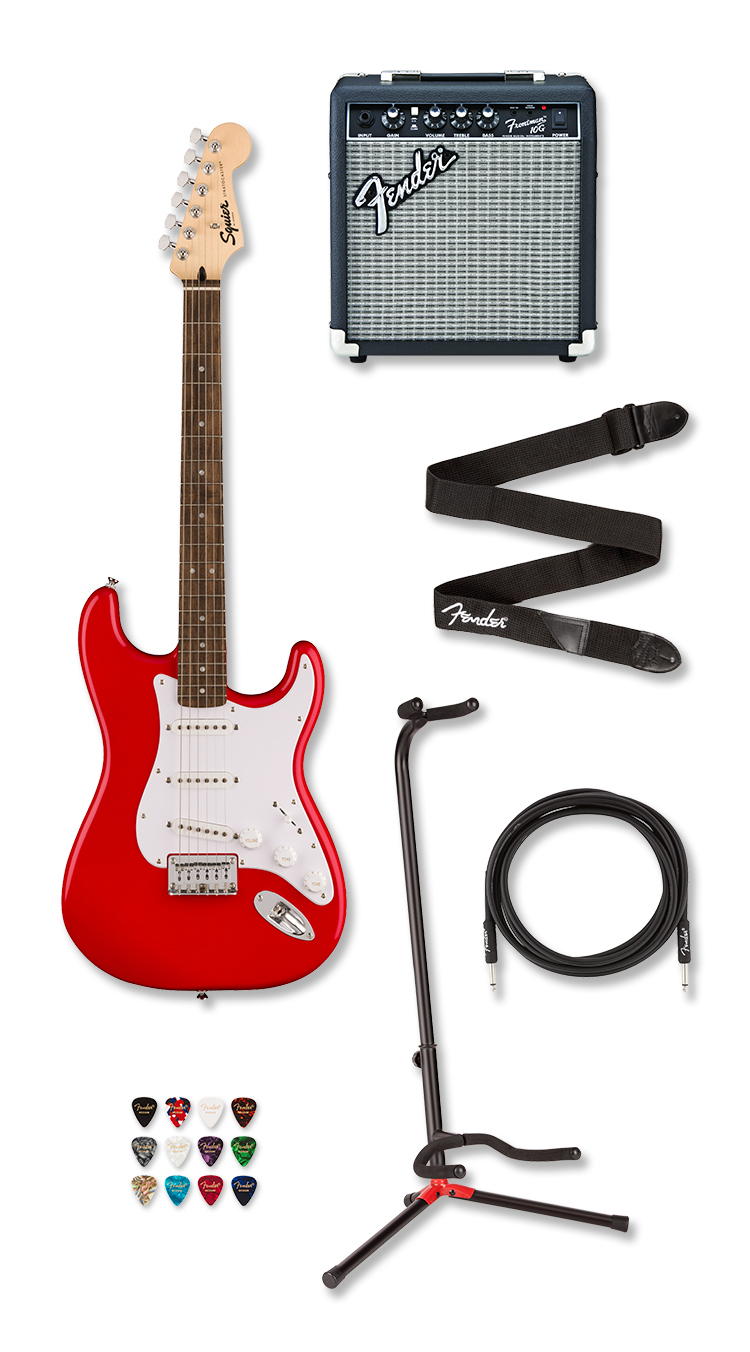 Squier Sonic Stratocaster HT Bundle, Red