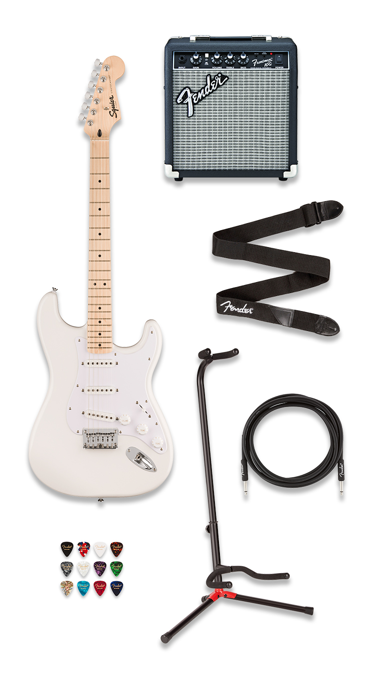 Squier Sonic Stratocaster HT Bundle, White