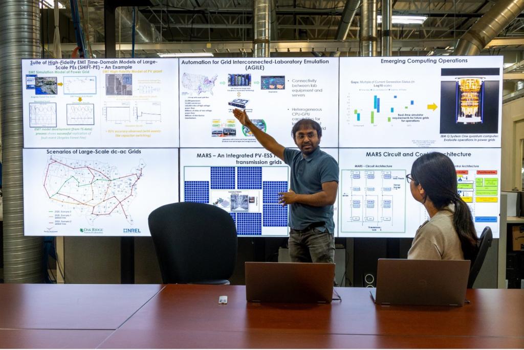 The AGILE lab will automate the emulation of real-world energy systems with a scalable power grid dynamic simulation. This lab integrates high-performance computing capabilities into laboratories at the Grid Research Integration and Deployment Center. Credit: Genevieve Martin/ORNL, U.S. Dept. of Energy