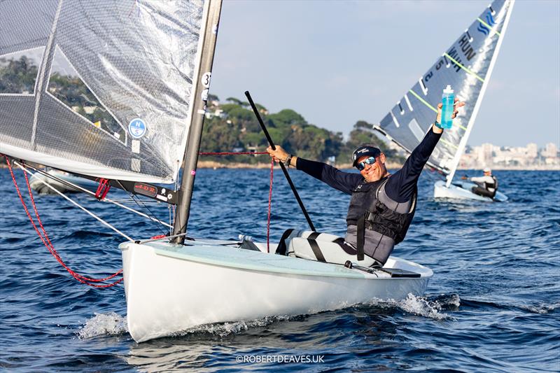 Christoph Burger (SUI) on day 3 of the 2024 Finn Open European Championship photo copyright Robert Deaves / www.robertdeaves.uk taken at Yacht Club de Cannes and featuring the Finn class