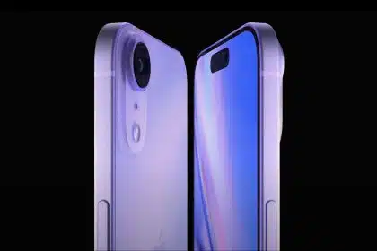 Side view of two iPhone 17 models.