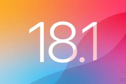 iOS 18.1 logo on a colorful background.